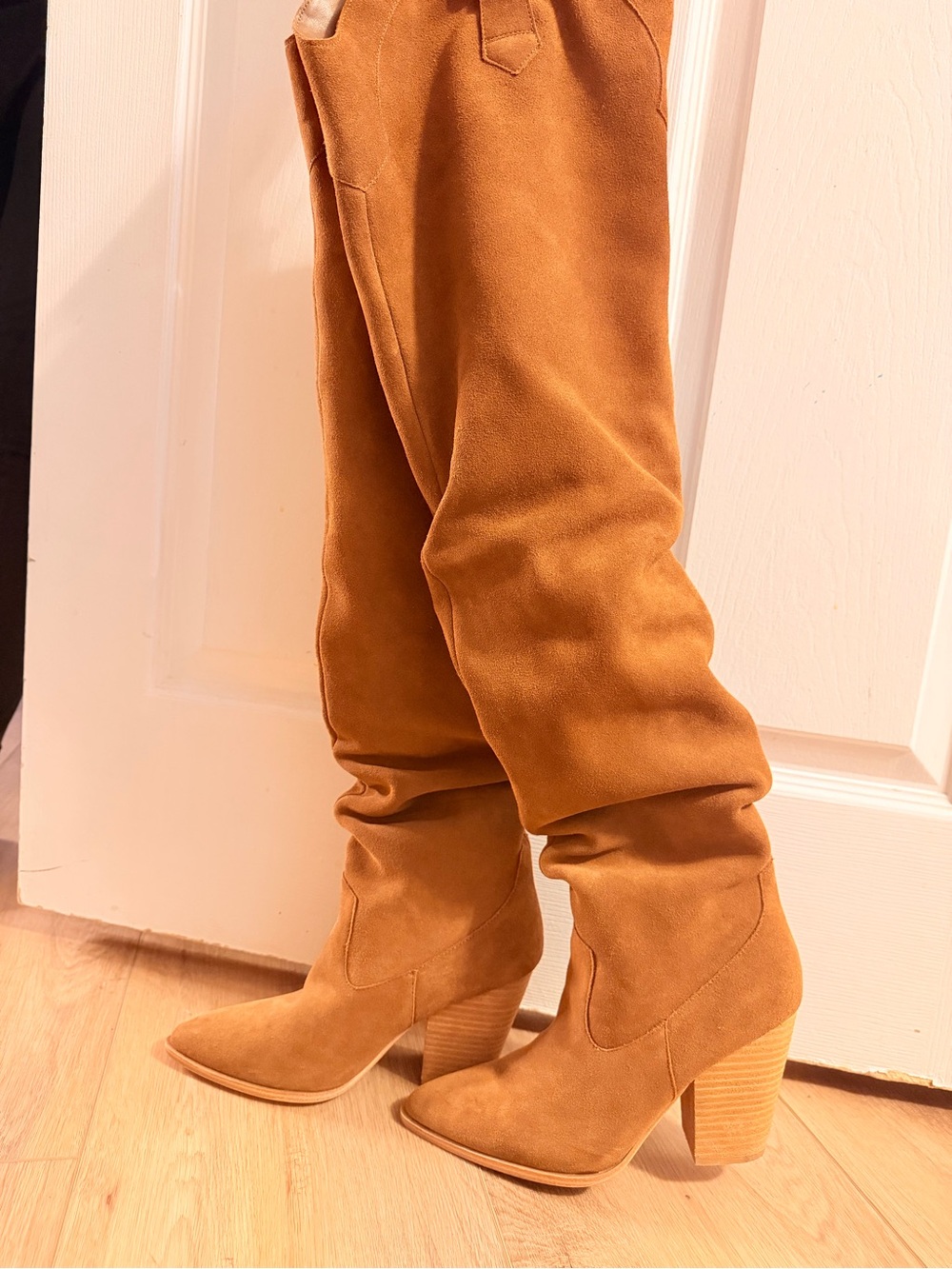 Steve Madden Landy Leather Over-the-Knee Slouch Boots